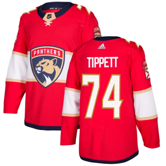 Youth Adidas Florida Panthers #74 Owen Tippett Authentic Red Home NHL Jersey - Ujersey