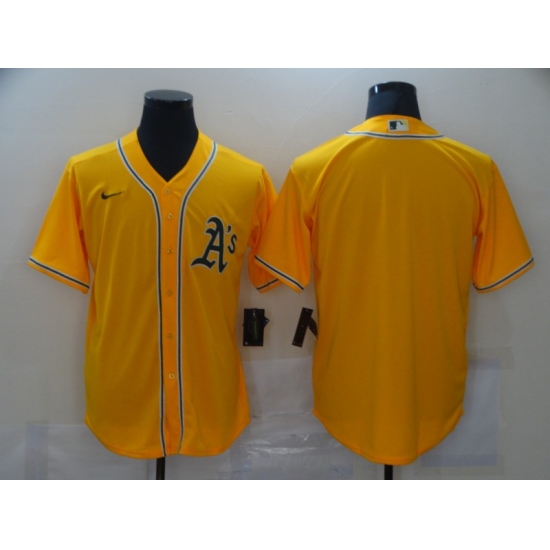 Men's Nike Oakland Athletics Blank Yellow Jersey - Ujersey