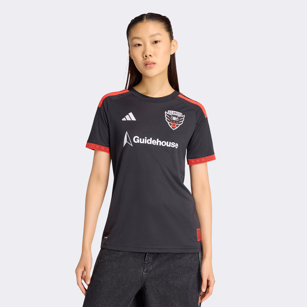 Women's D.C. United adidas Black 2026 Black-and-Red Kit Replica Jersey