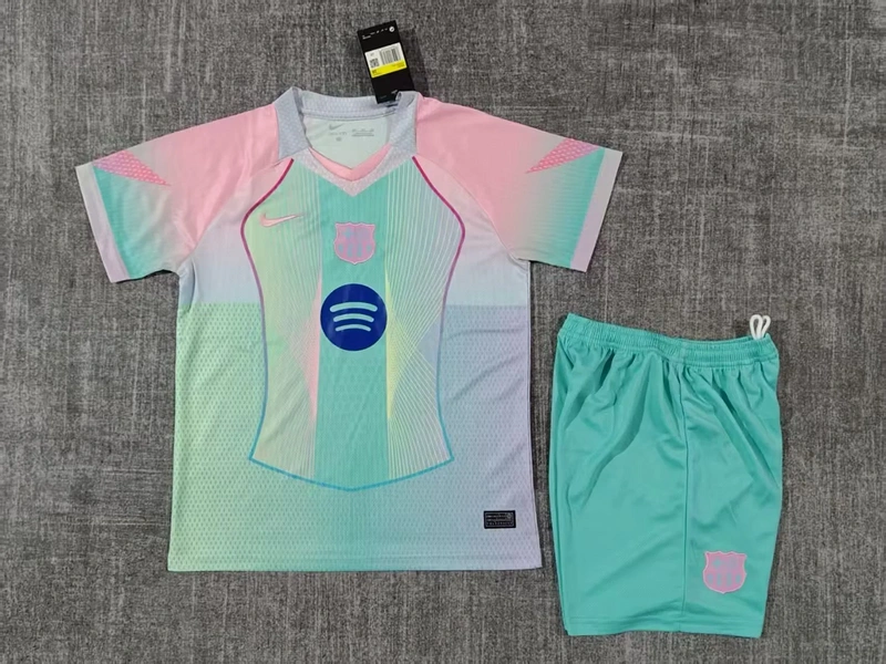 Barcelona Special Edition Soccer Kids Kit Jersey+Shorts 2025/26 - Ujersey NHL