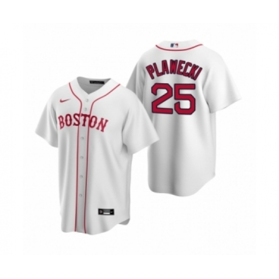 Women's Boston Red Sox #25 Kevin Plawecki Nike White Replica Alternate Jersey - Ujersey
