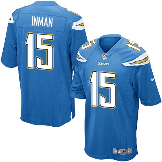 Men's Nike Los Angeles Chargers #15 Dontrelle Inman Game Electric Blue Alternate NFL Jersey - Ujersey