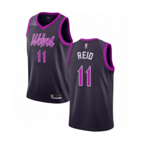 Youth Minnesota Timberwolves #11 Naz Reid Swingman Purple Basketball Jersey - City Edition - Ujersey
