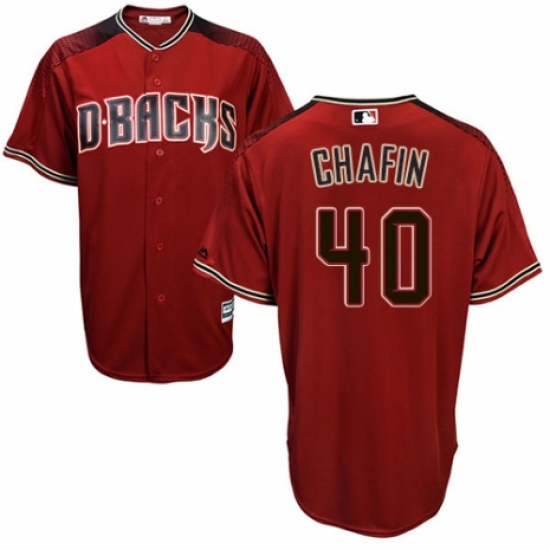 Men's Majestic Arizona Diamondbacks #40 Andrew Chafin Replica Red/Brick Alternate Cool Base MLB Jersey - Ujersey