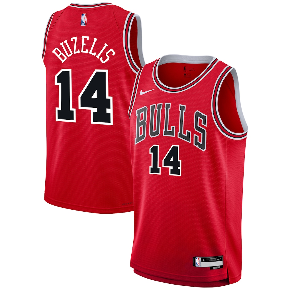Youth Chicago Bulls Matas Buzelis Nike Red Swingman Jersey - Icon Edition - Ujersey Shop