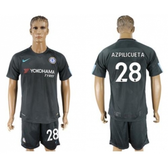 Chelsea #28 Azpilicueta Black Soccer Club Jersey