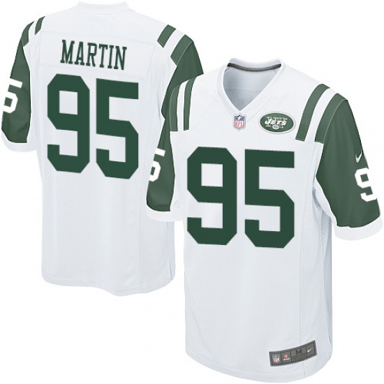 Men's Nike New York Jets #95 Josh Martin Game White NFL Jersey - Ujersey