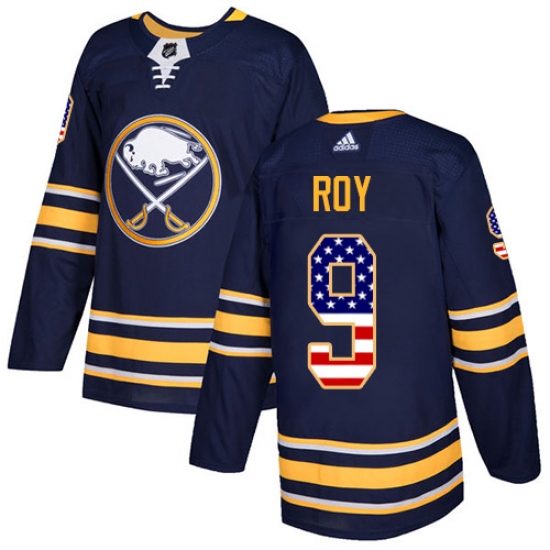 Men's Adidas Buffalo Sabres #9 Derek Roy Authentic Navy Blue USA Flag Fashion NHL Jersey - Ujersey