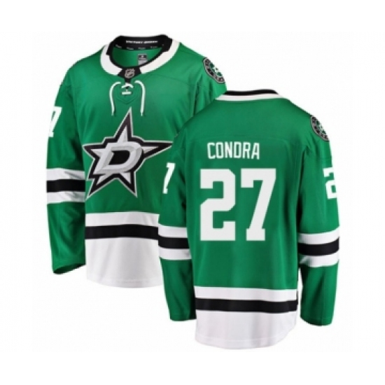 Youth Dallas Stars #27 Erik Condra Authentic Green Home Fanatics Branded Breakaway NHL Jersey - Ujersey