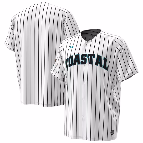 Men's Under Armour White Coastal Carolina Chanticleers Replica Baseball Jersey - Ujersey