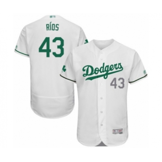 Men's Los Angeles Dodgers #43 Edwin Rios White Celtic Flexbase Authentic Collection Baseball Player Jersey - Ujersey