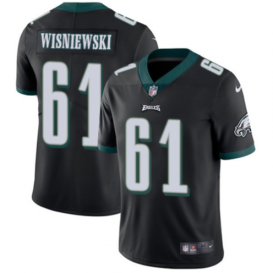 Youth Nike Philadelphia Eagles #61 Stefen Wisniewski Black Alternate Vapor Untouchable Limited Player NFL Jersey - Ujersey