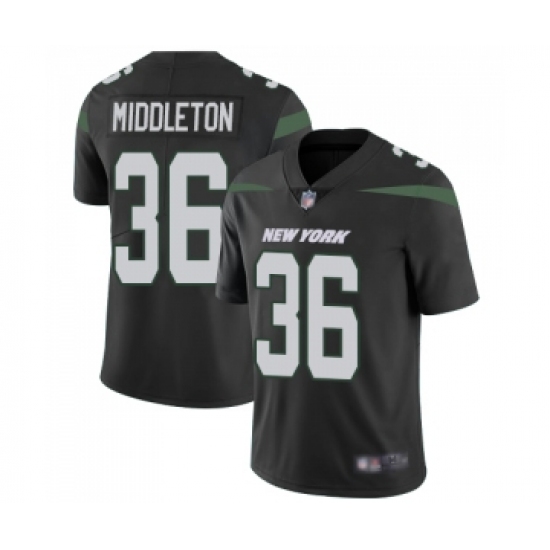 Youth New York Jets #36 Doug Middleton Black Alternate Vapor Untouchable Limited Player Football Jersey - Ujersey