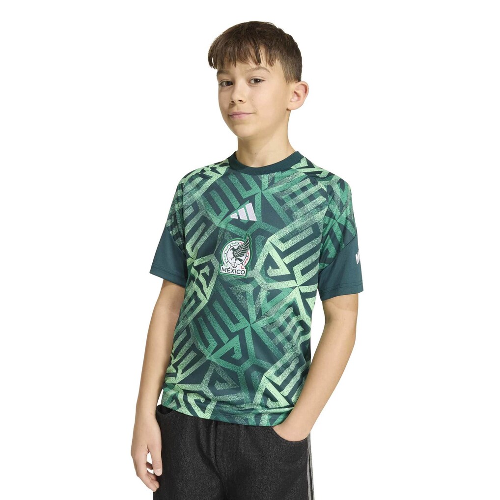 Youth Mexico National Team adidas Green 2026 Pre-Match Top - Ujersey