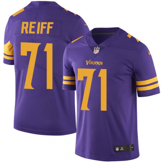 Youth Nike Minnesota Vikings #71 Riley Reiff Limited Purple Rush Vapor Untouchable NFL Jersey - Ujersey