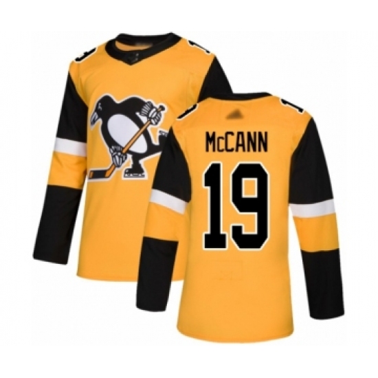 Youth Pittsburgh Penguins #19 Jared McCann Authentic Gold Alternate Hockey Jersey - Ujersey