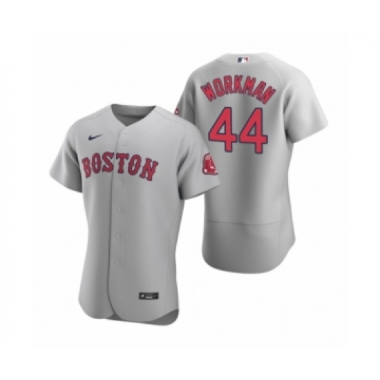 Men's Boston Red Sox #44 Brandon Workman Nike Gray Authentic Road Jersey - Ujersey