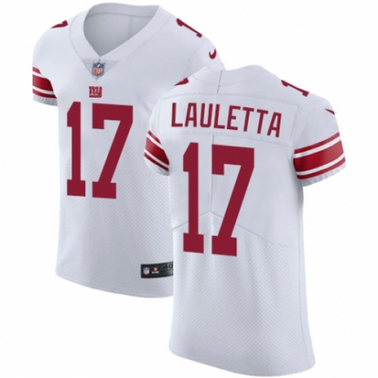 Men's Nike New York Giants #17 Kyle Lauletta White Vapor Untouchable Elite Player NFL Jersey - Ujersey