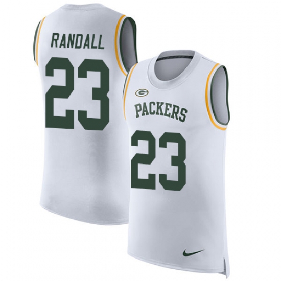 Men's Nike Green Bay Packers #23 Damarious Randall Limited White Rush Player Name & Number Tank Top NFL Jersey - Ujersey