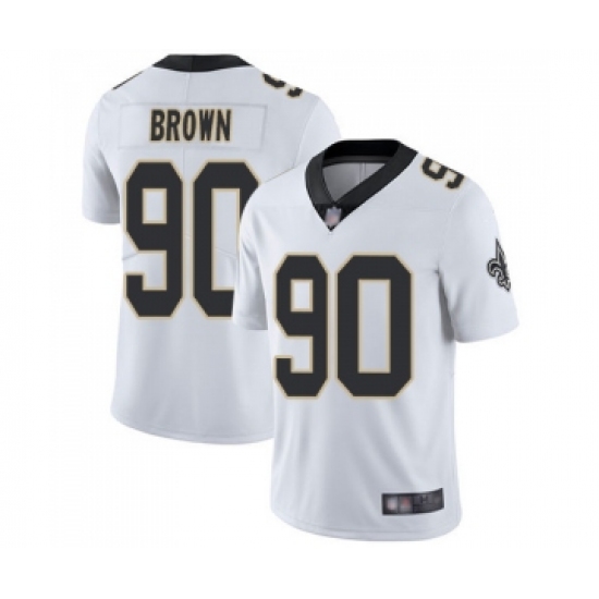 Youth New Orleans Saints #90 Malcom Brown White Vapor Untouchable Limited Player Football Jersey - Ujersey