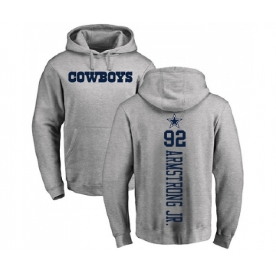 Football Dallas Cowboys #92 Dorance Armstrong Jr. Ash Backer Pullover Hoodie - Ujersey