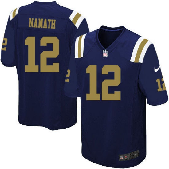 Men's Nike New York Jets #12 Joe Namath Limited Navy Blue Alternate NFL Jersey - Ujersey