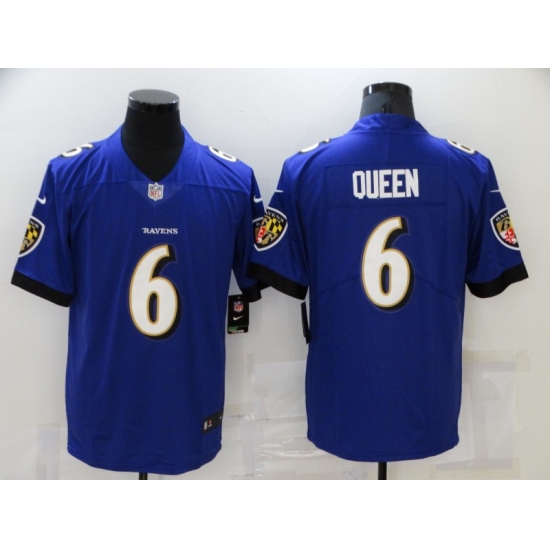 Men's Baltimore Ravens #6 Patrick Queen Nike Purple Limited Player Jersey - Ujersey