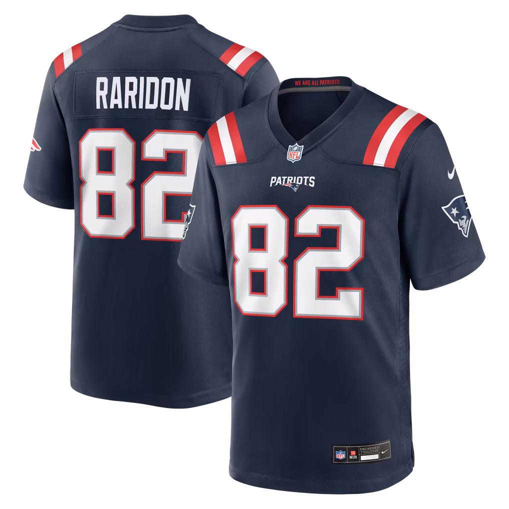 Men's New England Patriots Eli Raridon Nike Navy Team Game Jersey - Ujersey
