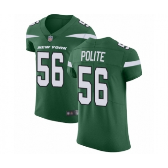 Men's New York Jets #56 Jachai Polite Green Team Color Vapor Untouchable Elite Player Football Jersey - Ujersey