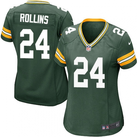 Women's Nike Green Bay Packers #24 Quinten Rollins Game Green Team Color NFL Jersey - Ujersey