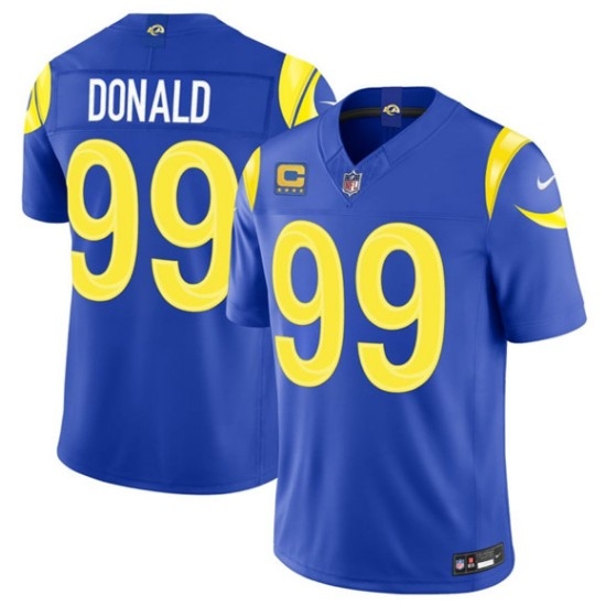 Men's Los Angeles Rams #99 Aaron Donald Royal 2026 F.U.S.E. With 4- Star C Vapor Limited Football Stitched Jersey