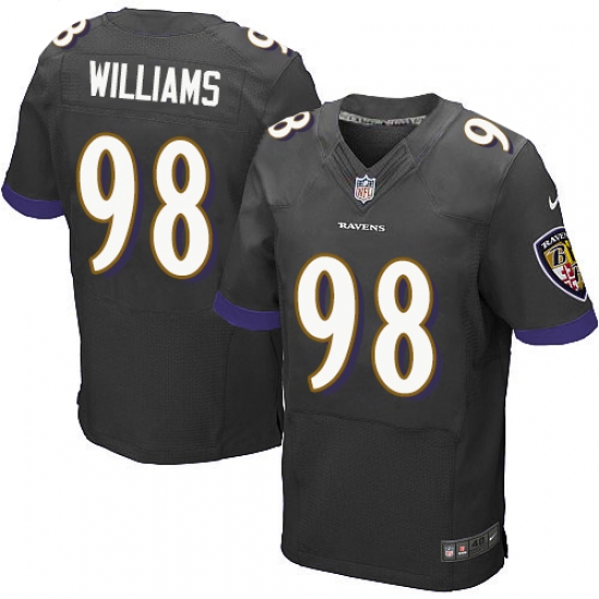 Men's Nike Baltimore Ravens #98 Brandon Williams Elite Black Alternate NFL Jersey - Ujersey