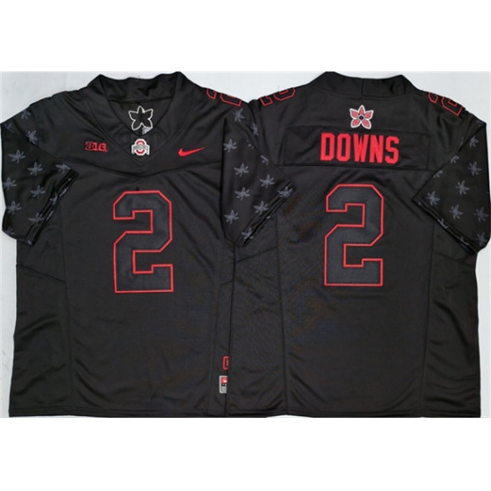 Men's Ohio State Buckeyes #2 Caleb Downs Black 2025 F.U.S.E. Limited Stitched Jersey - Ujersey