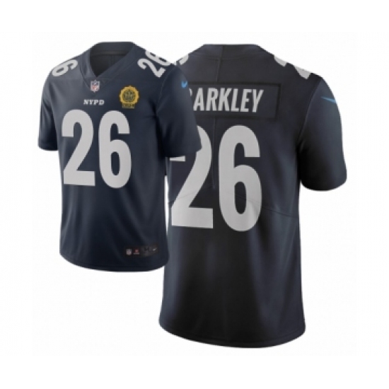 Men New York Giants #26 Saquon Barkley Navy City Edition Vapor Limited Jersey - Ujersey