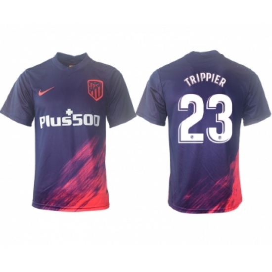 Men 2021-2022 Club Atletico Madrid away aaa version purple 23 Soccer Jersey