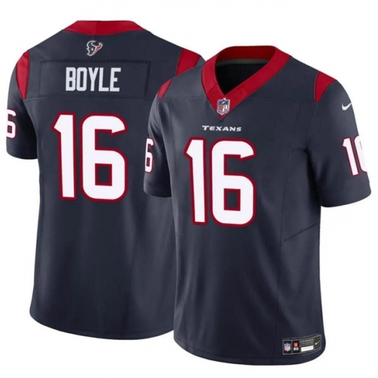 Men's Houston Texans #16 Tim Boyle Navy 2024 F.U.S.E Vapor Untouchable Stitched Football Jersey - Ujersey