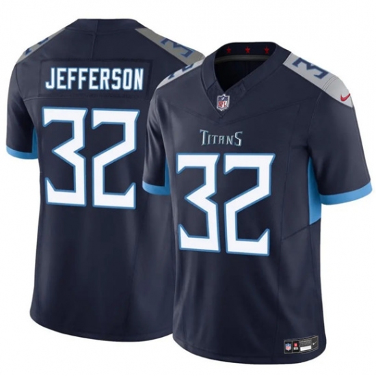 Men's Tennessee Titans #32 Jermar Jefferson Navy 2025 F.U.S.E. Vapor Limited Football Stitched Jersey - Ujersey