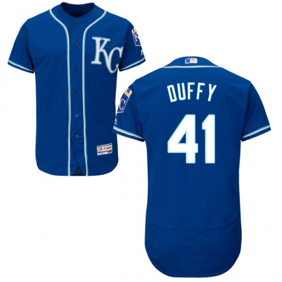 Men's Majestic Kansas City Royals #41 Danny Duffy Blue Flexbase Authentic Collection MLB Jersey - Ujersey