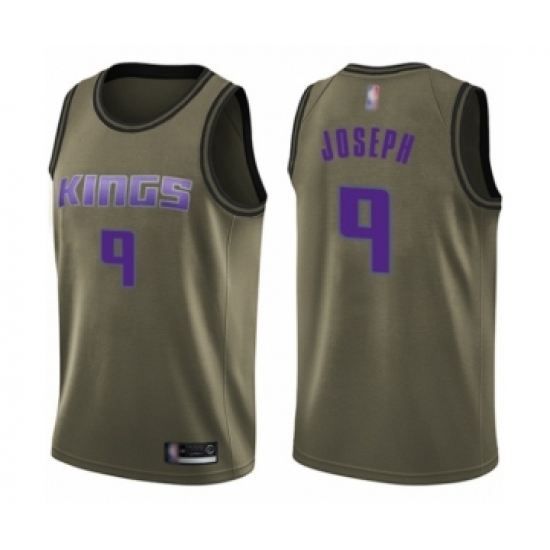 Youth Sacramento Kings #9 Cory Joseph Swingman Green Salute to Service Basketball Jersey - Ujersey