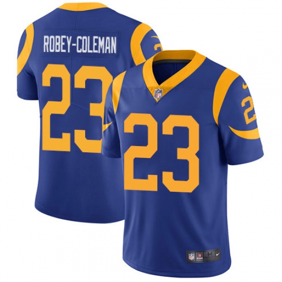 Youth Nike Los Angeles Rams #23 Nickell Robey-Coleman Royal Blue Alternate Vapor Untouchable Limited Player NFL Jersey - Ujersey