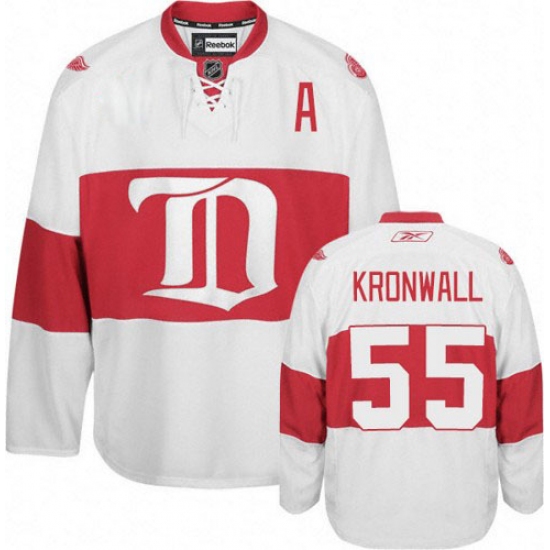 Women's Reebok Detroit Red Wings #55 Niklas Kronwall Premier White Third NHL Jersey - Ujersey