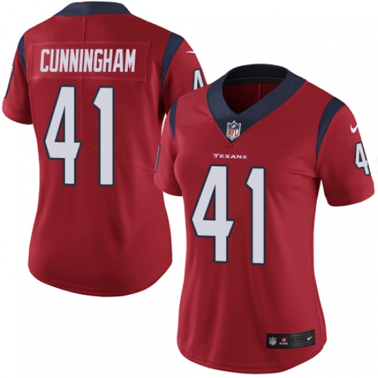 Women's Nike Houston Texans #41 Zach Cunningham Elite Red Alternate NFL Jersey - Ujersey