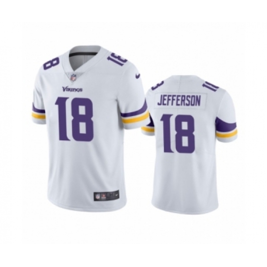 Minnesota Vikings #18 Justin Jefferson White 2020 NFL Draft Vapor Limited Jersey - Ujersey