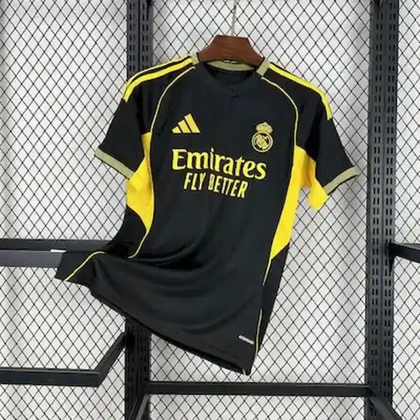 Real Madrid Soccer Jersey Black & Golden Training Custom Shirt 2025/26 - ujerseystore