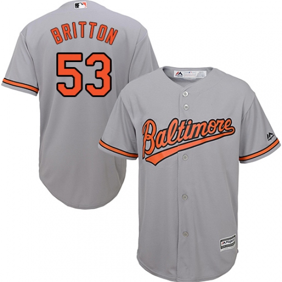 Youth Majestic Baltimore Orioles #53 Zach Britton Authentic Grey Road Cool Base MLB Jersey - Ujersey
