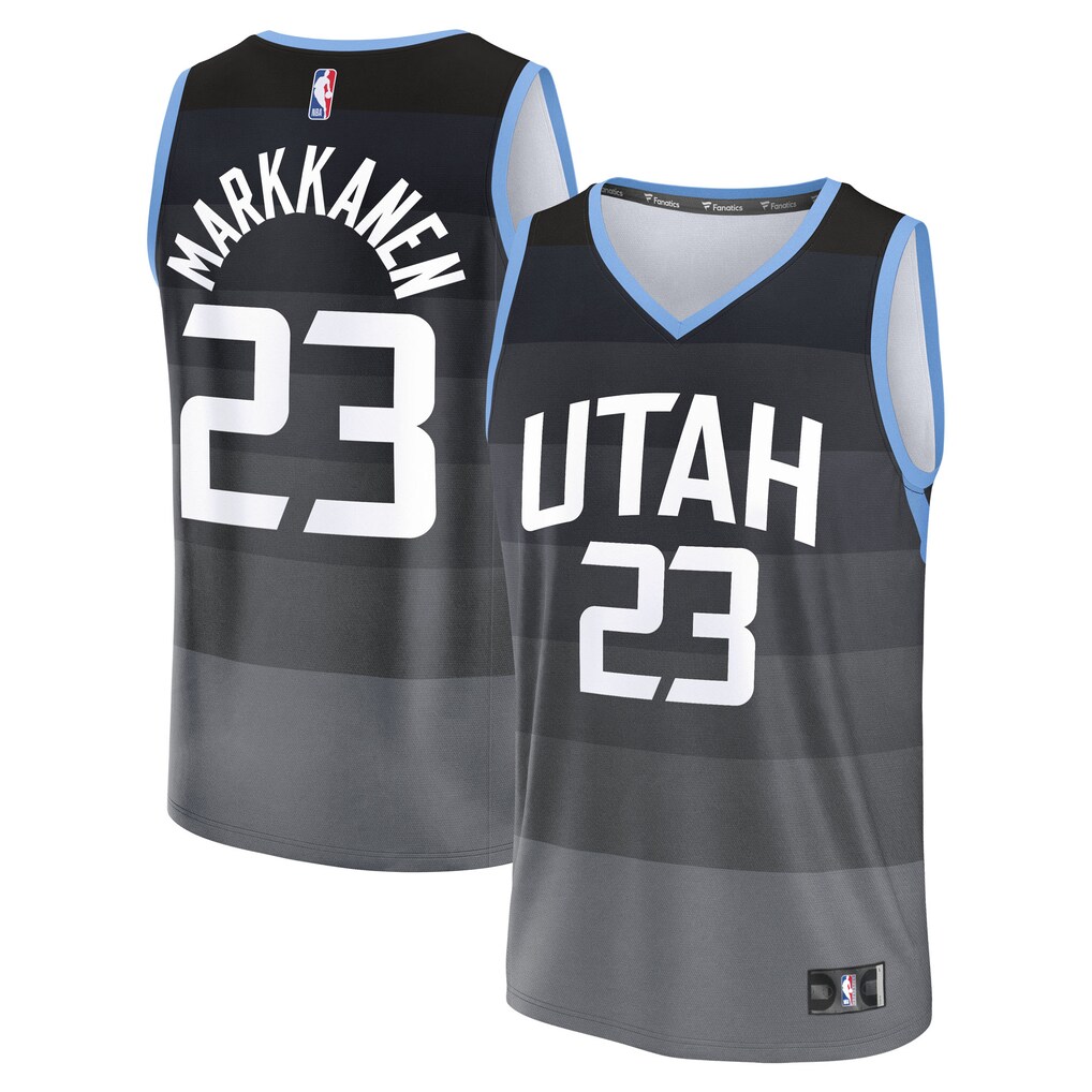 Youth Utah Jazz Lauri Markkanen Fanatics Black 2025/26 City Edition Fastbreak Jersey - U-jersey