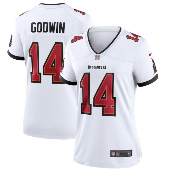Women's Tampa Bay Buccaneers #14 Chris Godwin Nike White Game Jersey.webp - Ujersey