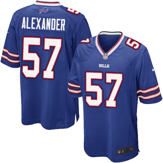 Youth Nike Buffalo Bills #57 Lorenzo Alexander Game Royal Blue Team Color NFL Jersey - Ujersey