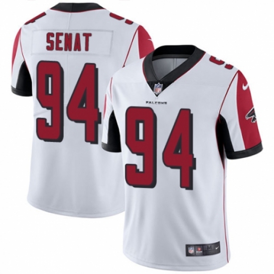 Men's Nike Atlanta Falcons #94 Deadrin Senat White Vapor Untouchable Limited Player NFL Jersey - Ujersey