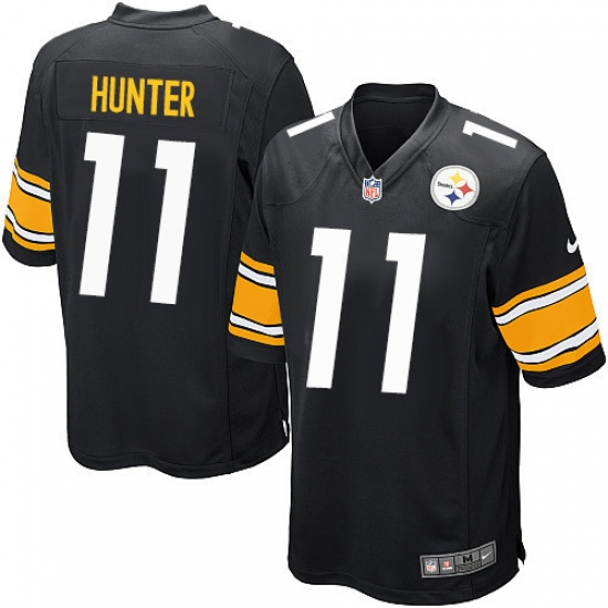 Men's Nike Pittsburgh Steelers #11 Justin Hunter Game Black Team Color NFL Jersey - Ujersey